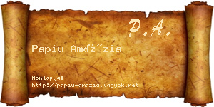 Papiu Amázia névjegykártya